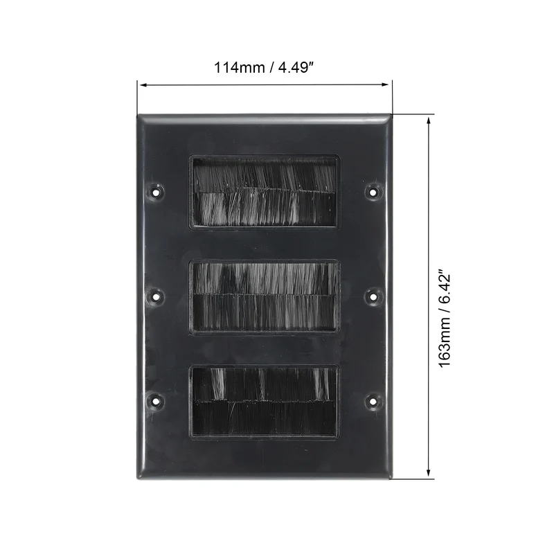 Brush Wall Plate Decoration Wall Panel Three Gang