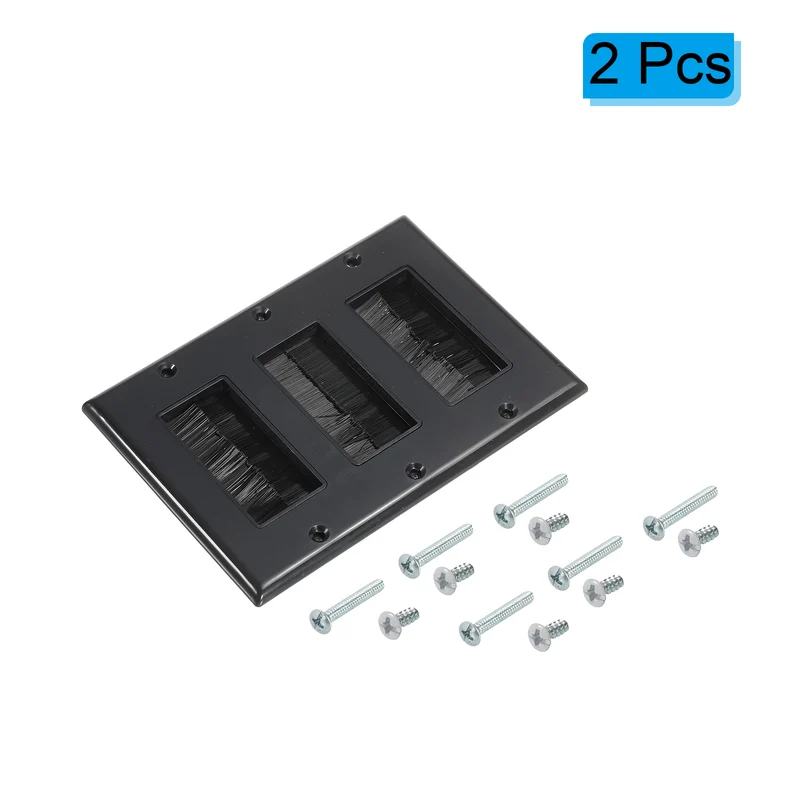 Brush Wall Plate Decoration Wall Panel Three Gang