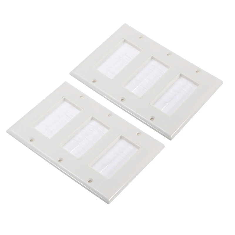 Brush Wall Plate Decoration Wall Panel Three Gang