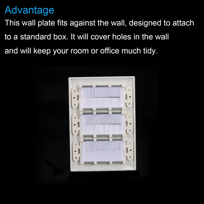 Brush Wall Plate Decoration Wall Panel Three Gang