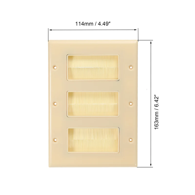 Brush Wall Plate Decoration Wall Panel Three Gang