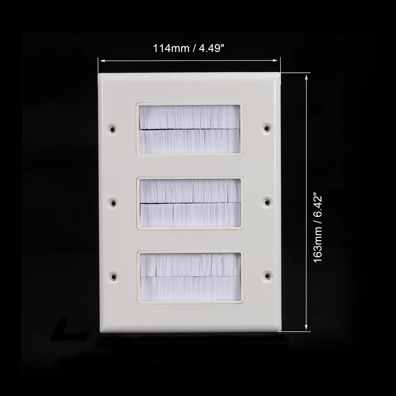 Brush Wall Plate Decoration Wall Panel Three Gang