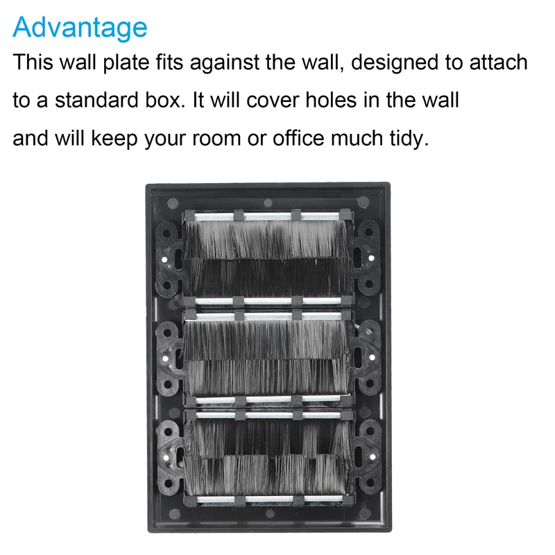 Brush Wall Plate Decoration Wall Panel Three Gang
