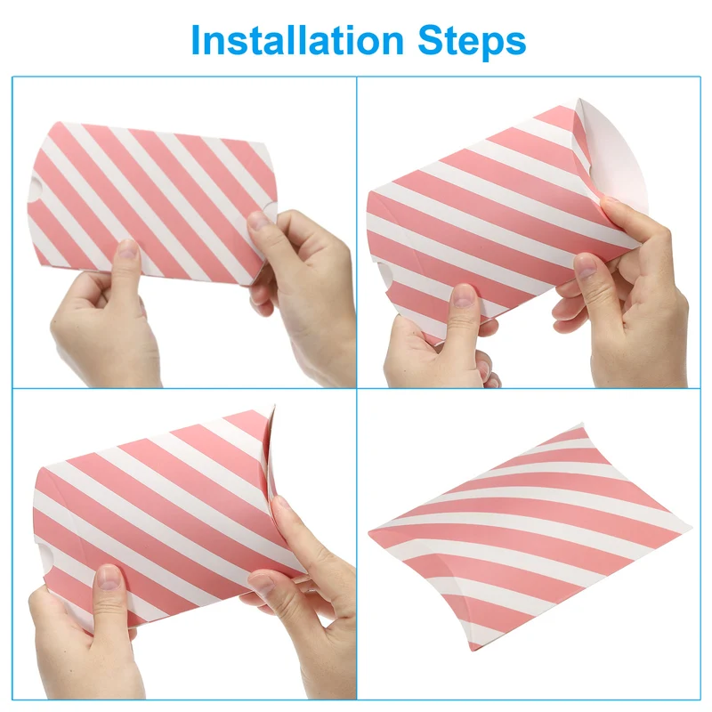 Pillow Box Wedding Gift Boxes Paper Box for Gift Wrap Wedding Parties