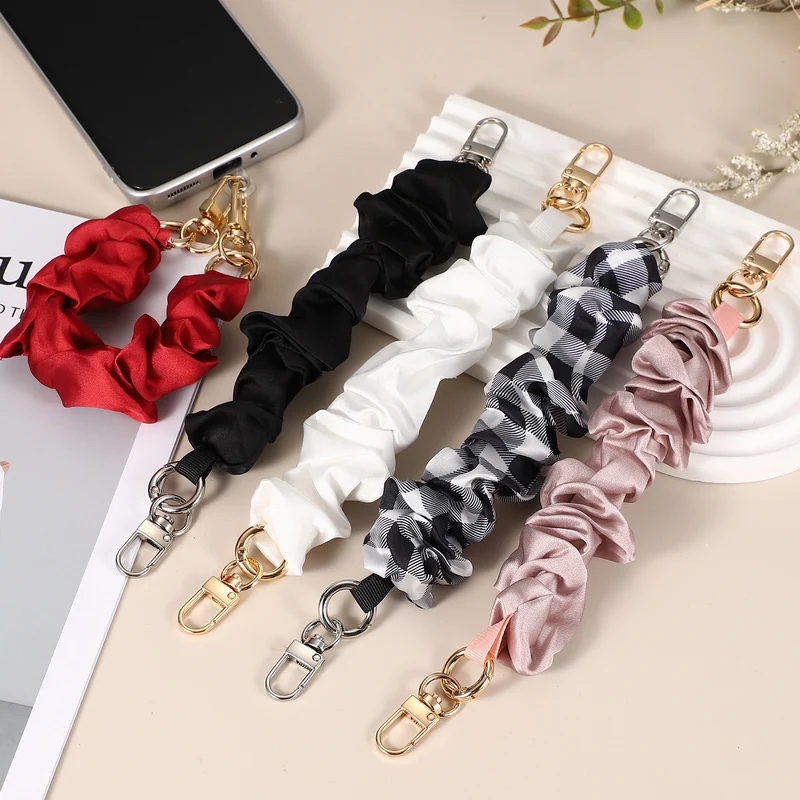 2Pcs Phone Wrist Strap 10" Hands-Free Phone Lanyard with Gold Buckle Pink