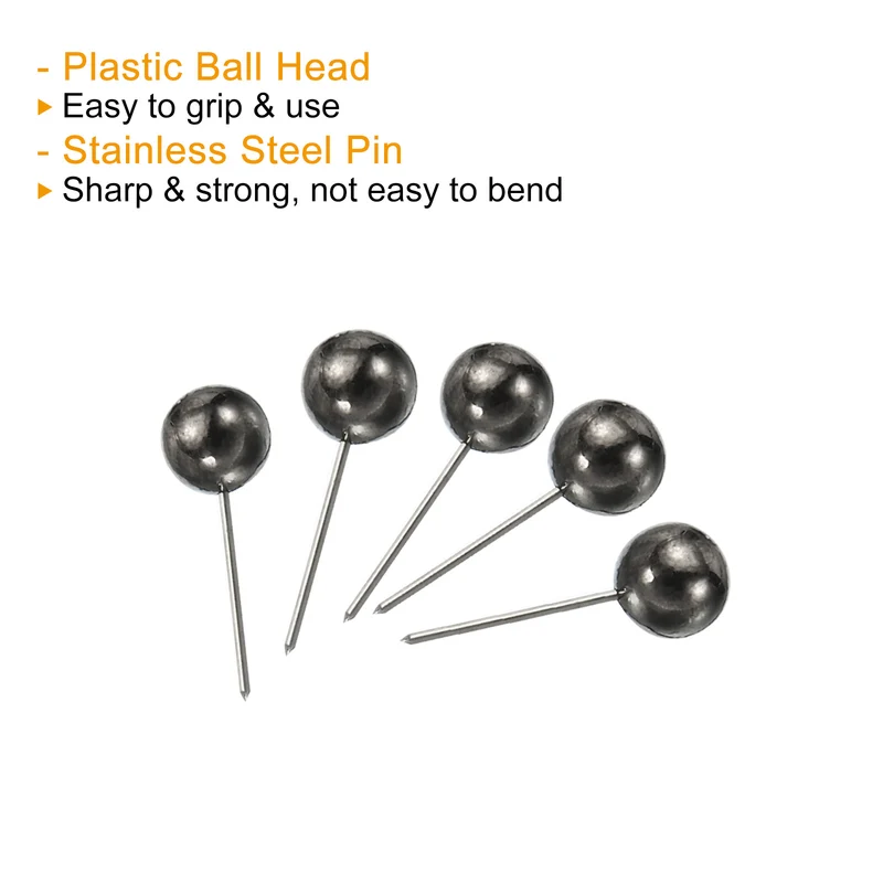 Push Pins, Round Head Map Tacks Thumb Steel Point for World Maps Fabric Marking