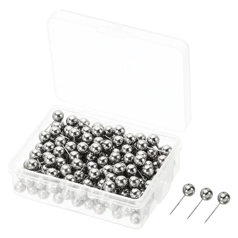 Push Pins, Round Head Map Tacks Thumb Steel Point for World Maps Fabric Marking