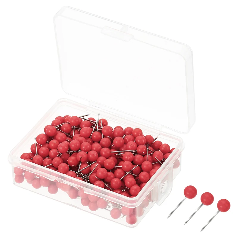Push Pins, Round Head Map Tacks Thumb Steel Point for World Map Cork Board