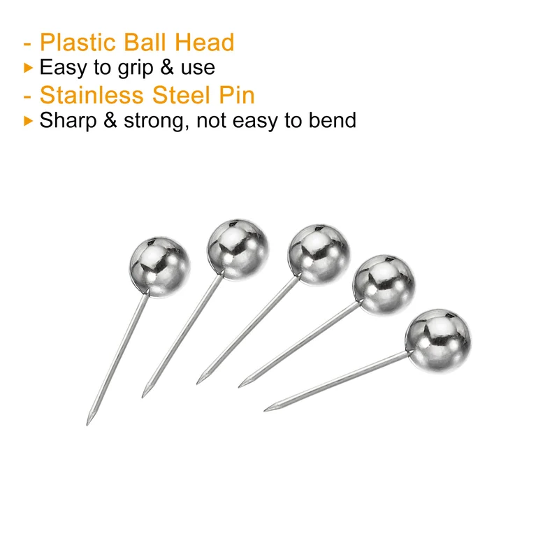 Push Pins, Round Head Map Tacks Thumb Steel Point for World Map Cork Board