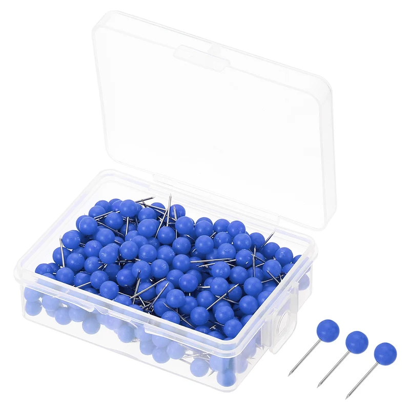 Push Pins, Round Head Map Tacks Thumb Steel Point for World Map Cork Board