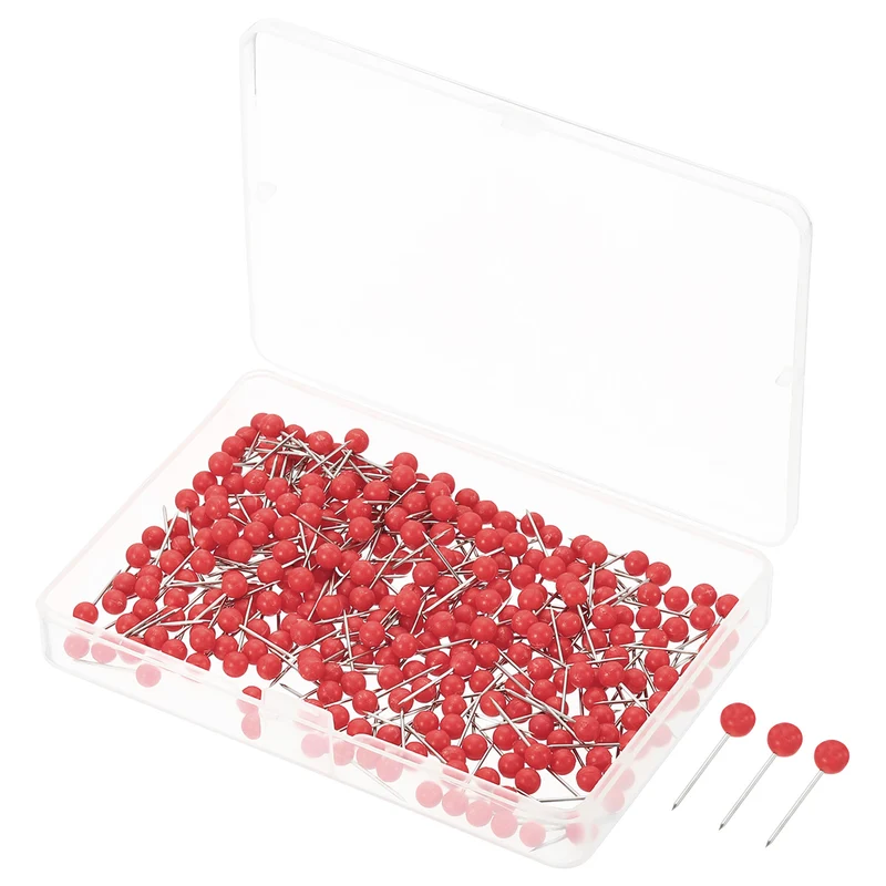 Push Pins, Round Head Map Tacks Thumb Steel Point for World Maps Cork Boards