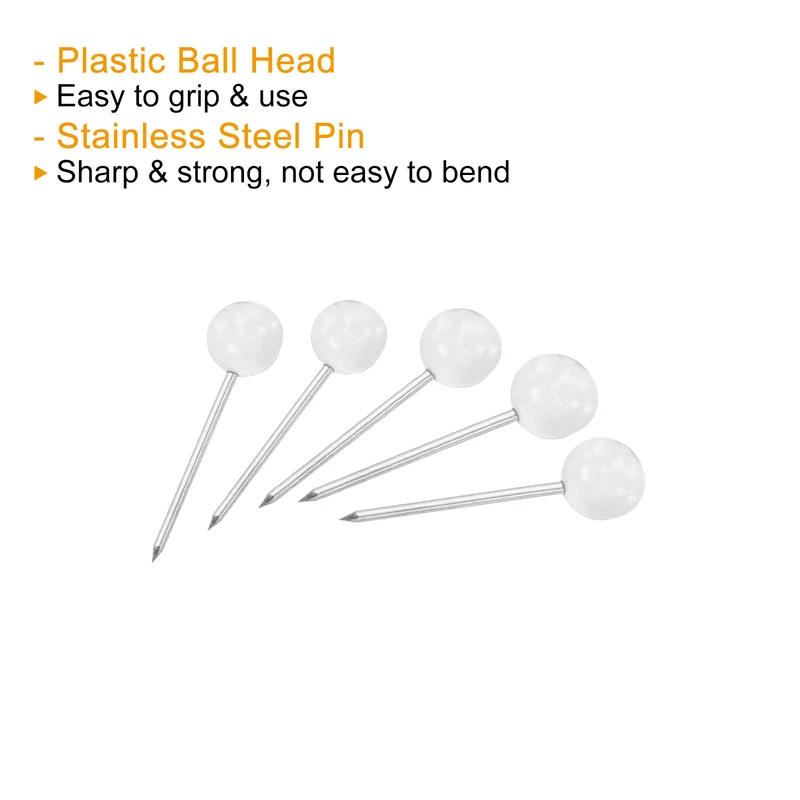 Push Pins, Round Head Map Tacks Thumb Steel Point for World Maps Cork Boards