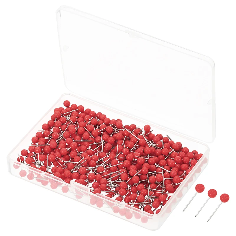 Push Pins, Round Head Map Tacks Thumb Steel Point for World Maps Cork Boards