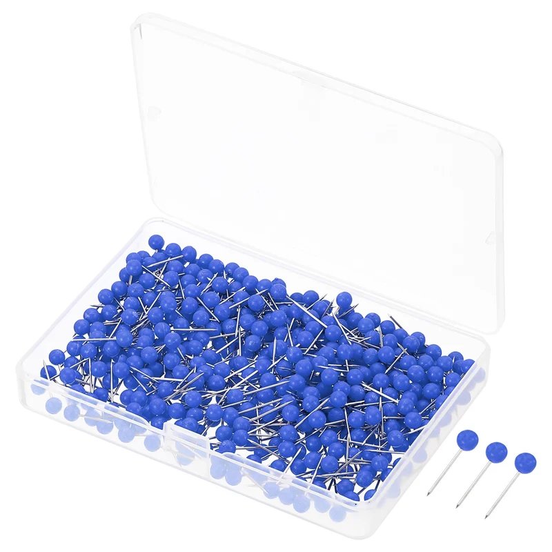 Push Pins, Round Head Map Tacks Thumb Steel Point for World Maps Cork Boards