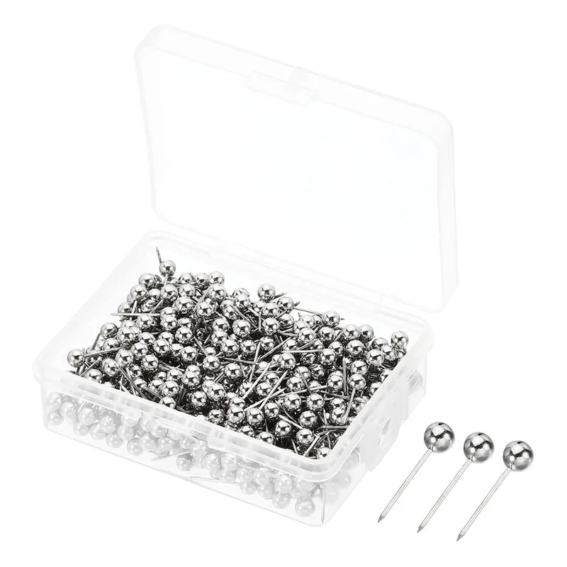 Push Pins, Round Head Map Tacks Thumb Steel Point for World Maps Cork Boards