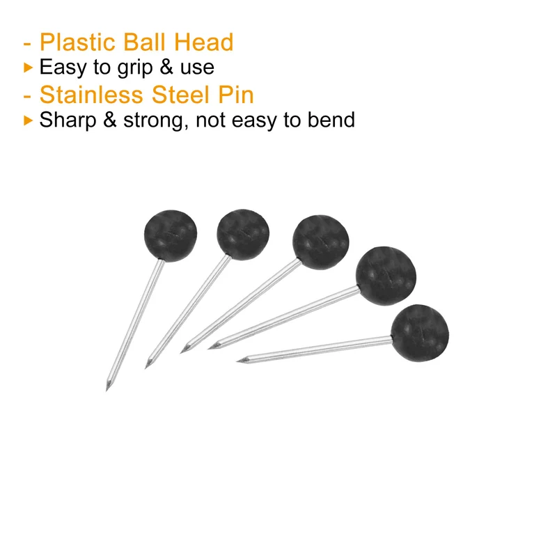 Push Pins, Round Head Map Tacks Thumb Steel Point for World Maps Cork Boards