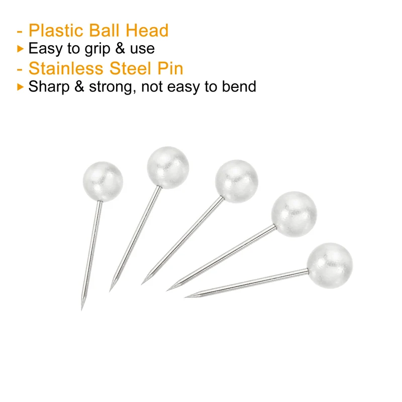 Push Pins, Round Head Map Tacks Thumb Steel Point for World Maps Cork Boards