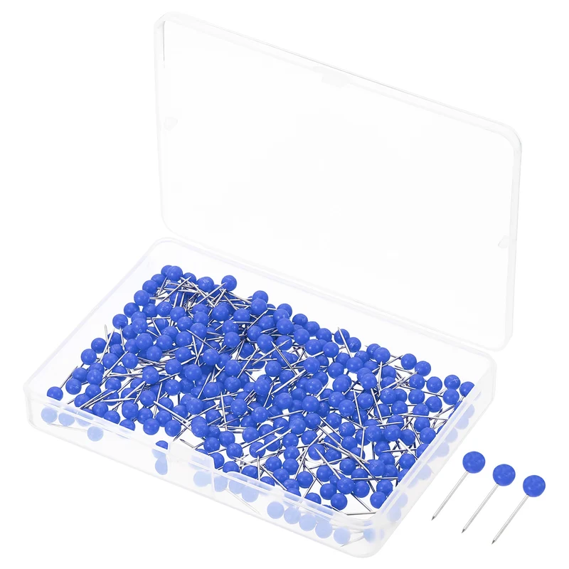 Push Pins, Round Head Map Tacks Thumb Steel Point for World Maps Cork Boards