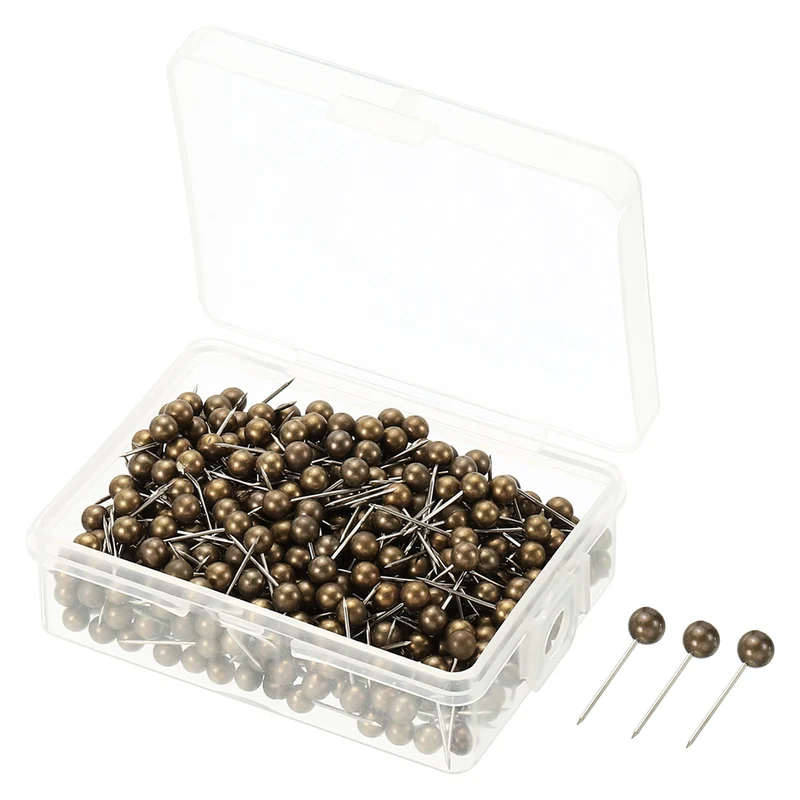 Push Pins, Round Head Map Tacks Thumb Steel Point for World Maps Cork Boards