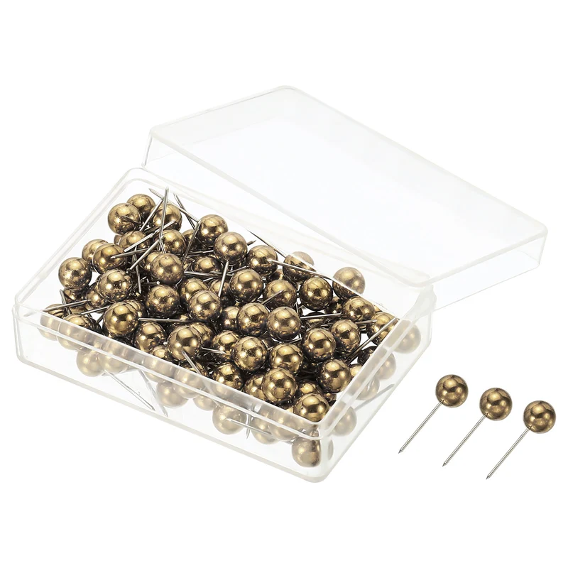 Push Pins, Round Head Map Tacks Thumb Steel Point for Office Cork Board