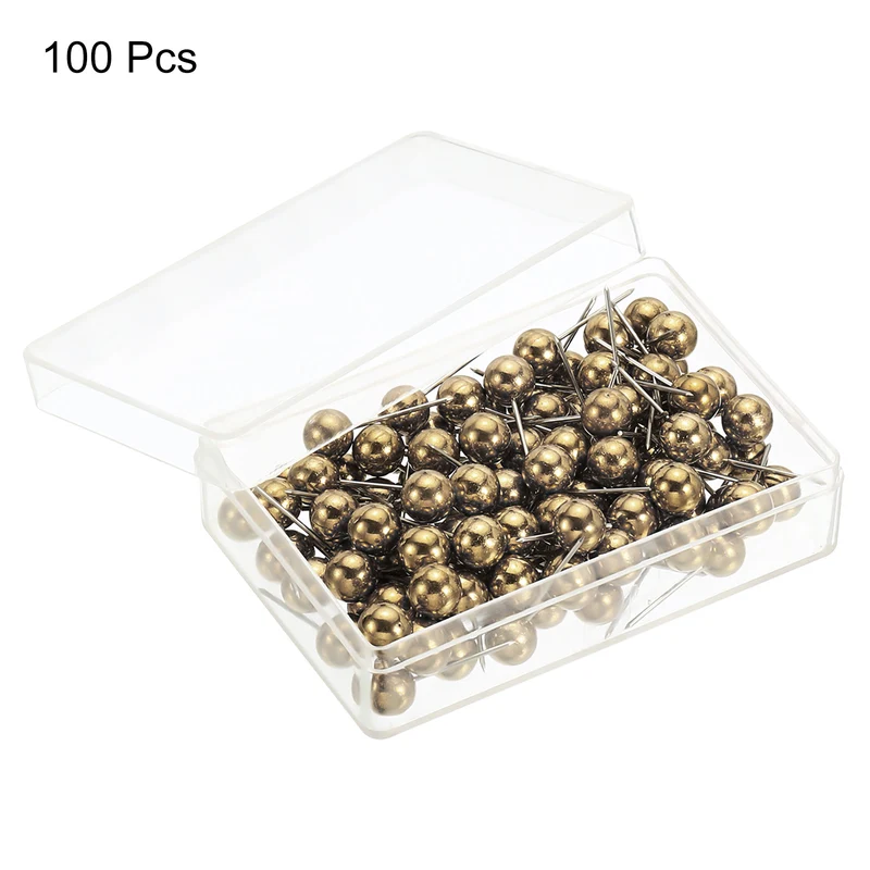 Push Pins, Round Head Map Tacks Thumb Steel Point for Office Cork Board