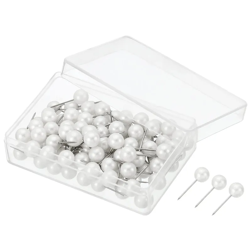 Push Pins, Round Head Map Tacks Thumb Steel Point for Office Cork Board