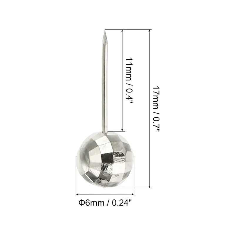 Push Pins, Round Head Decorative Map Tacks Thumb Steel Point for Office Cork Board