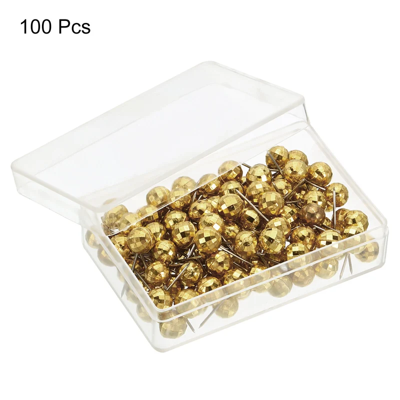 Push Pins, Round Head Decorative Map Tacks Thumb Steel Point for Office Cork Board