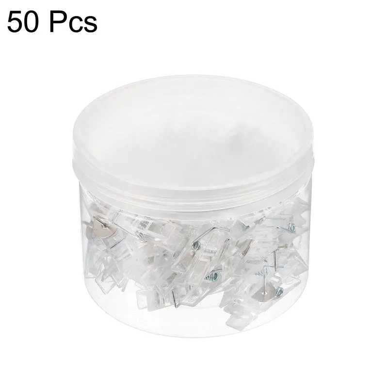 Push Pin Clips Mini Transparent Thumb Tacks Decorative Craft Paper Clip for Artwork Cork Board