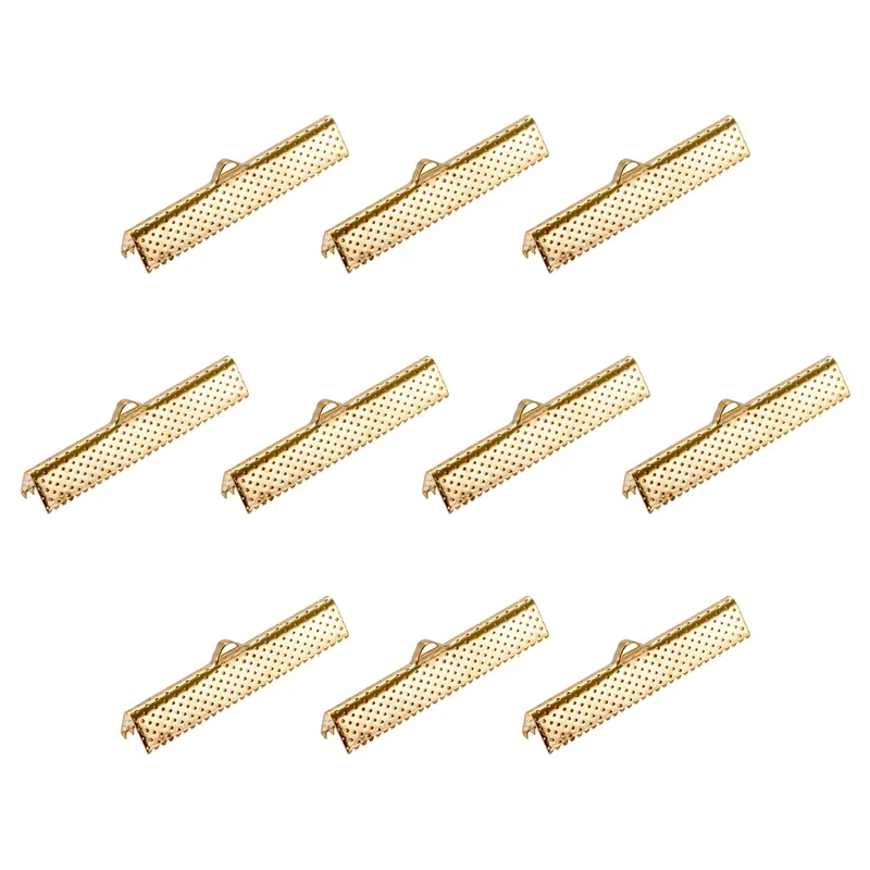 Uxcell Ribbon Crimp Clamp Ends, Bookmark Pinch Cord End Clasps For DIY Crafts