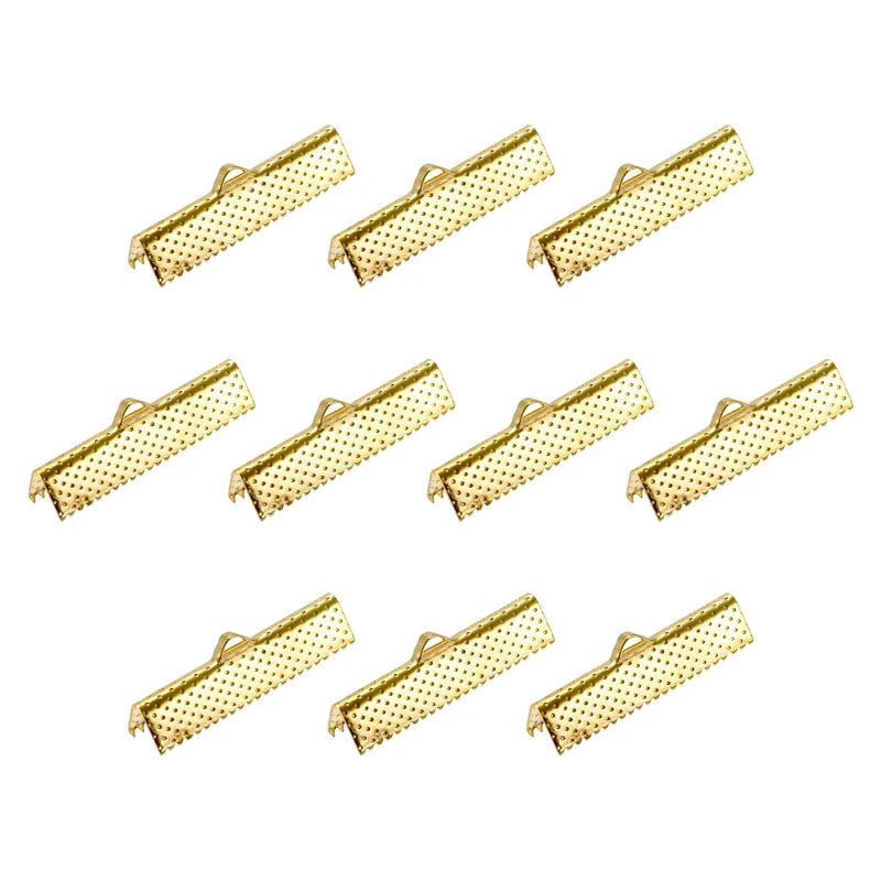 Uxcell Ribbon Crimp Clamp Ends, Bookmark Pinch Cord End Clasps For DIY Crafts