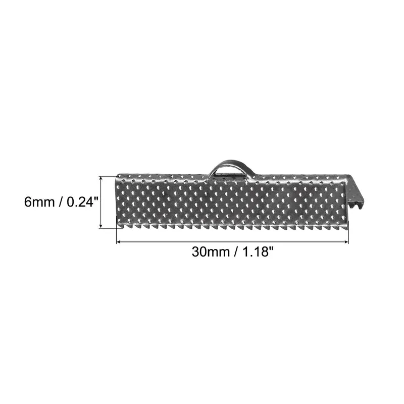 Uxcell Ribbon Crimp Clamp Ends, Bookmark Pinch Cord End Clasps For DIY Crafts