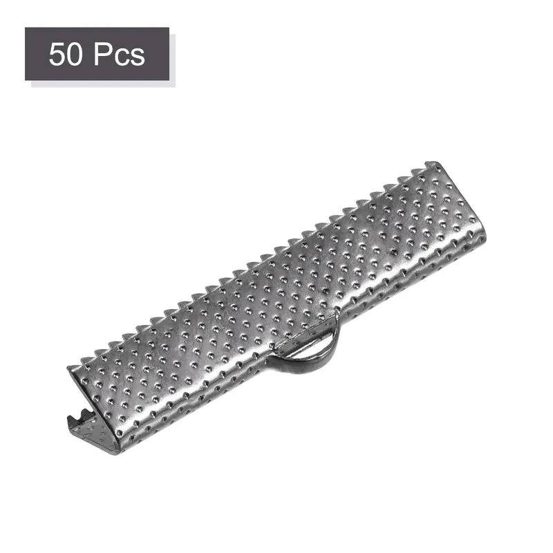 Uxcell Ribbon Crimp Clamp Ends, Bookmark Pinch Cord End Clasps For DIY Crafts