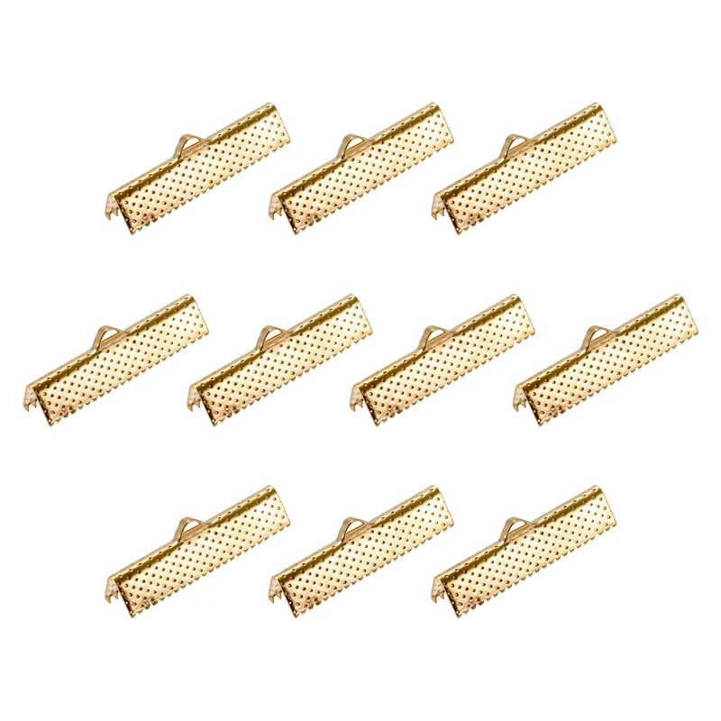Uxcell Ribbon Crimp Clamp Ends, Bookmark Pinch Cord End Clasps For DIY Crafts