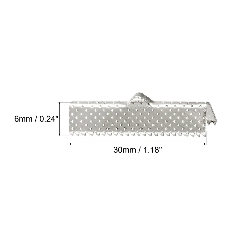Uxcell Ribbon Crimp Clamp Ends, Bookmark Pinch Cord End Clasps For DIY Crafts