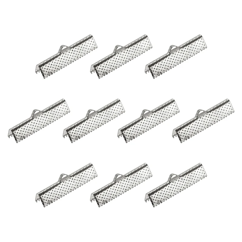 Uxcell Ribbon Crimp Clamp Ends, Bookmark Pinch Cord End Clasps For DIY Crafts