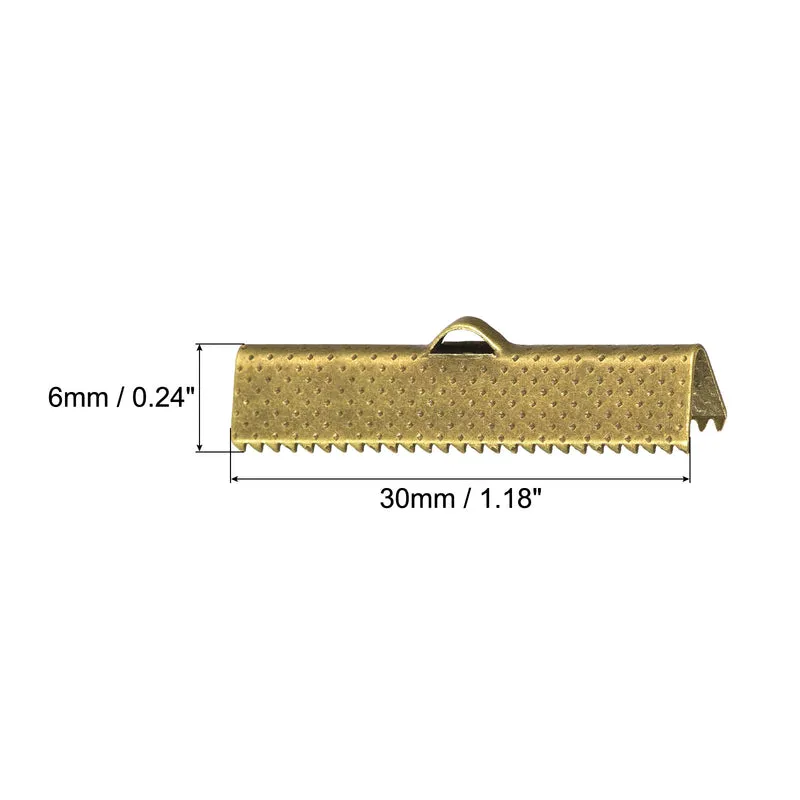 Uxcell Ribbon Crimp Clamp Ends, Bookmark Pinch Cord End Clasps For DIY Crafts
