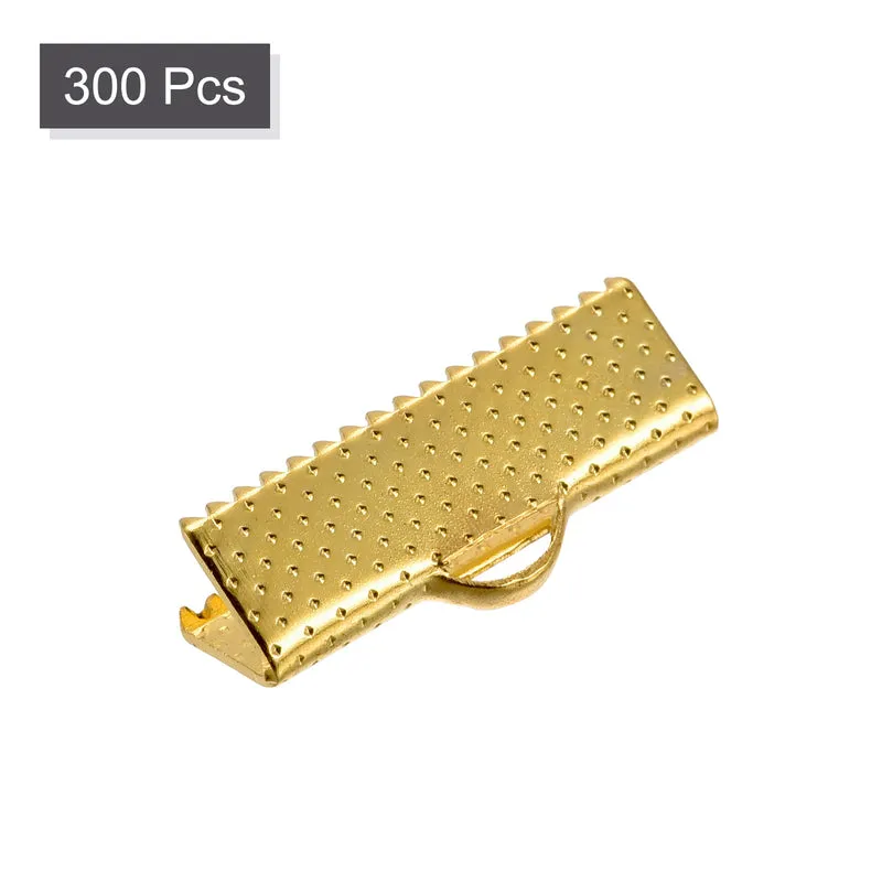 Uxcell Ribbon Crimp Clamp Ends, Bookmark Pinch Cord End Clasps For DIY Craft