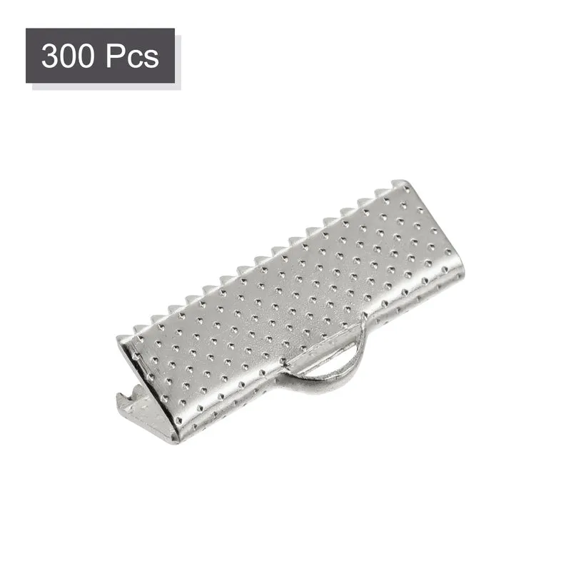 Uxcell Ribbon Crimp Clamp Ends, Bookmark Pinch Cord End Clasps For DIY Craft
