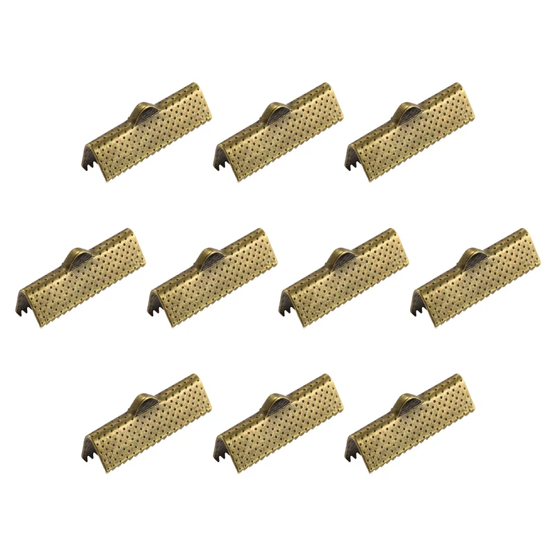 Uxcell Ribbon Crimp Clamp Ends, Bookmark Pinch Cord End Clasps For DIY Craft