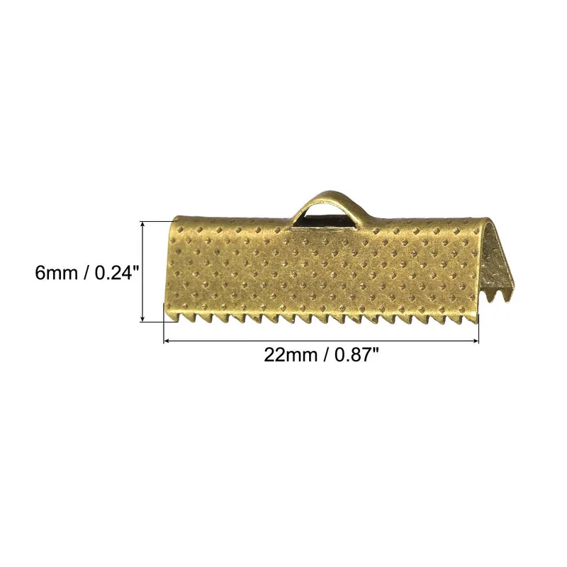 Uxcell Ribbon Crimp Clamp Ends, Bookmark Pinch Cord End Clasps For DIY Craft