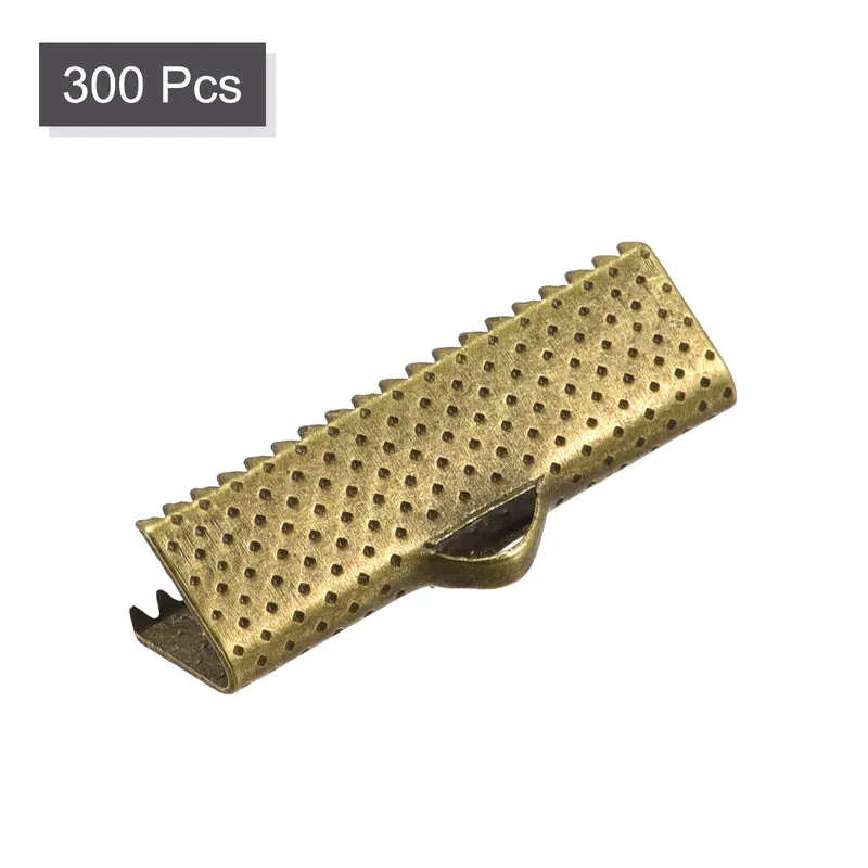 Uxcell Ribbon Crimp Clamp Ends, Bookmark Pinch Cord End Clasps For DIY Craft