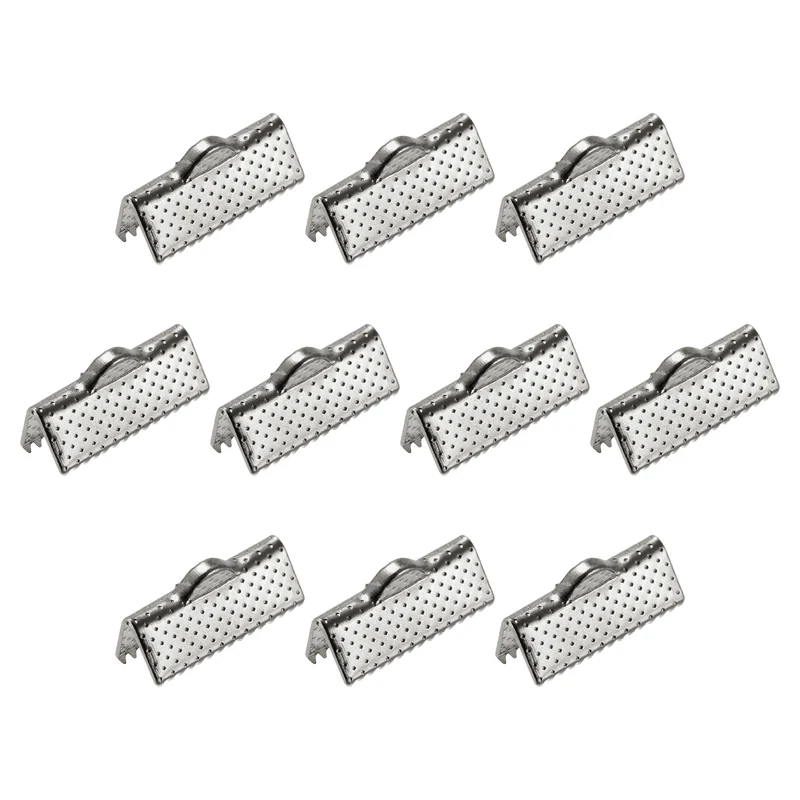 Uxcell Ribbon Crimp Clamp Ends, Bookmark Pinch Cord End Clasps For DIY Craft