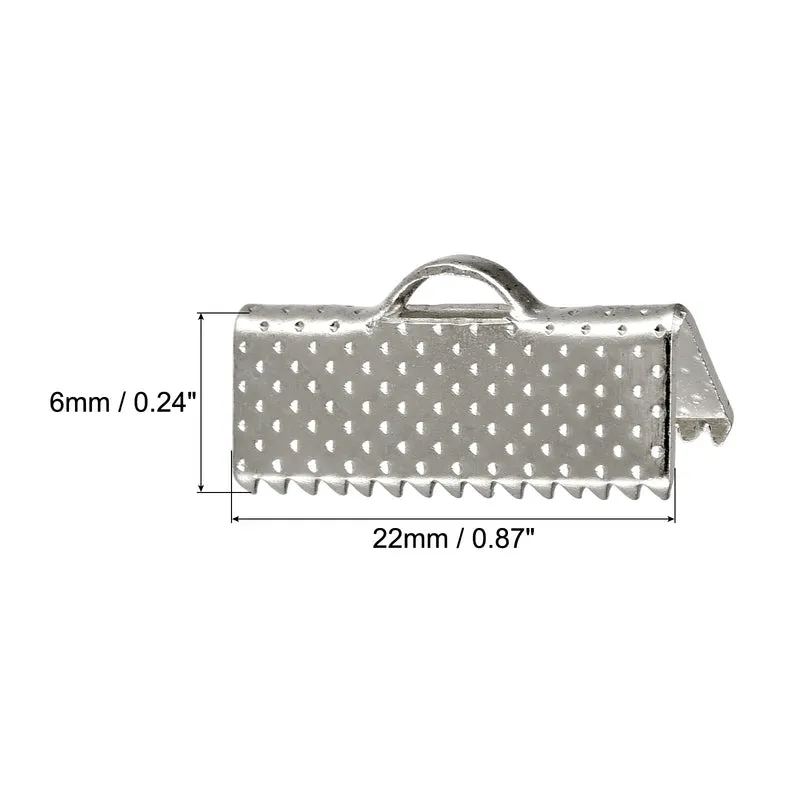 Uxcell Ribbon Crimp Clamp Ends, Bookmark Pinch Cord End Clasps For DIY Craft