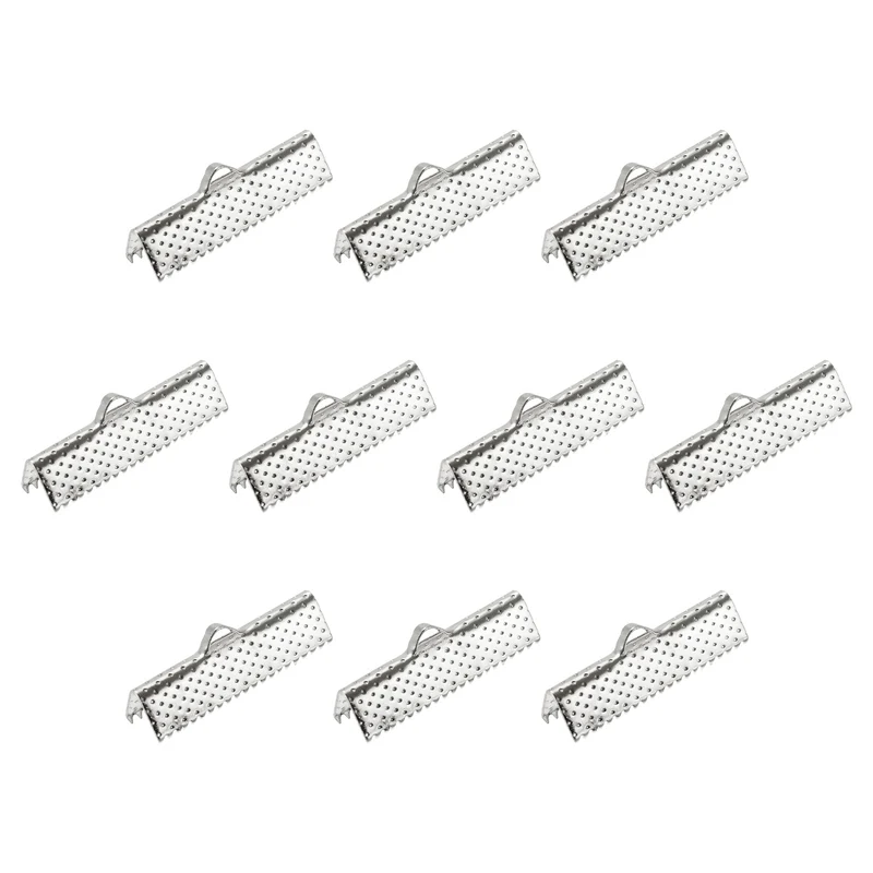 Uxcell Ribbon Crimp Clamp Ends Bookmark Pinch Cord End Clasps For DIY Craft Making