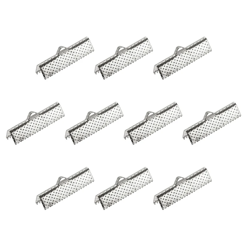 Uxcell Ribbon Crimp Clamp Ends Bookmark Pinch Cord End Clasps For DIY Craft Making