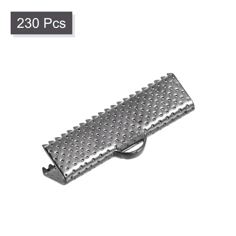 Uxcell Ribbon Crimp Clamp Ends Bookmark Pinch Cord End Clasps For DIY Craft Making