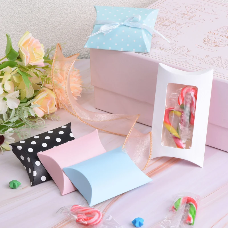 Pillow Boxes Wedding Gift Box Paper Box for Gift Wrap Wedding Party