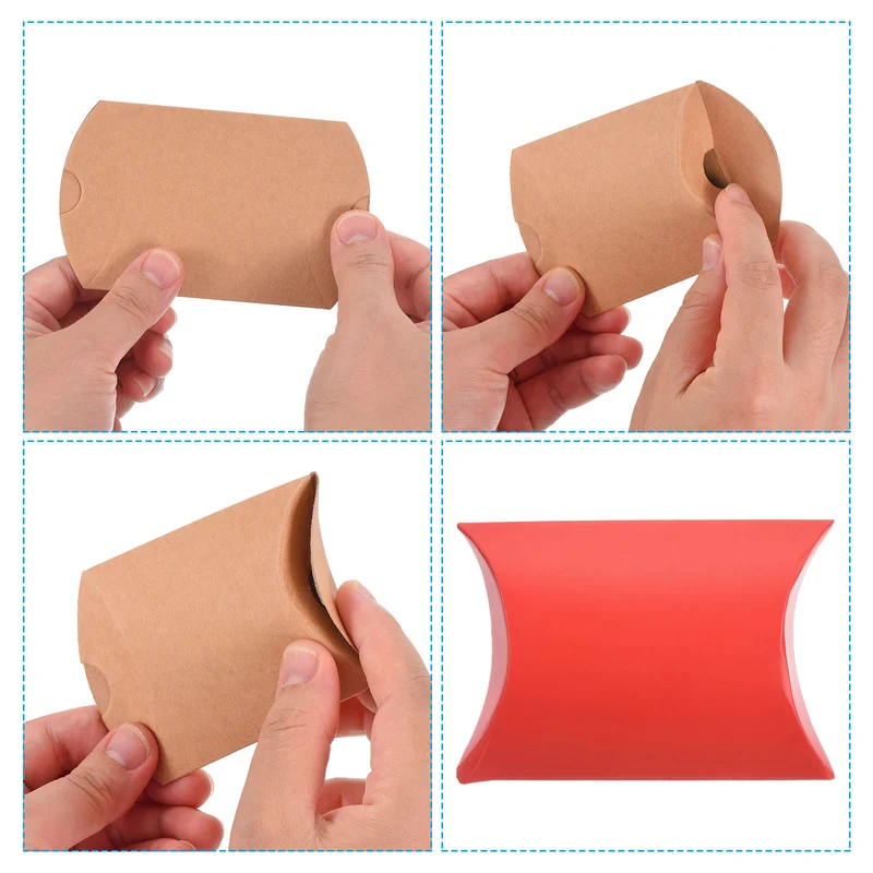 Pillow Boxes Wedding Gift Box Paper Box for Gift Wrap Wedding Party