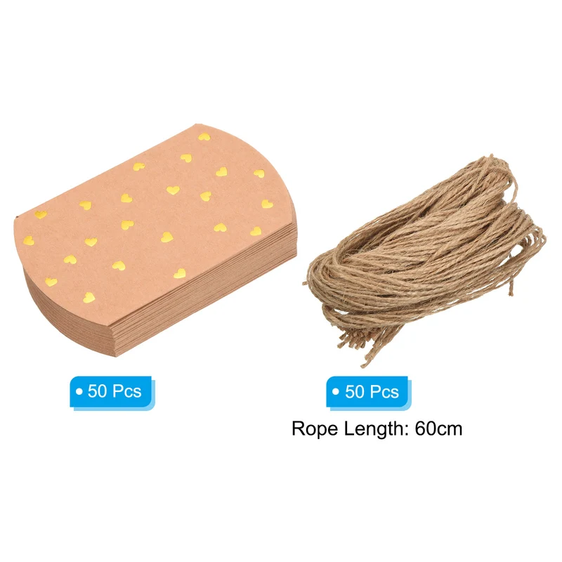 Wedding Gift Boxes Paper Box Heart with Ropes for Gift Wrap Wedding Parties